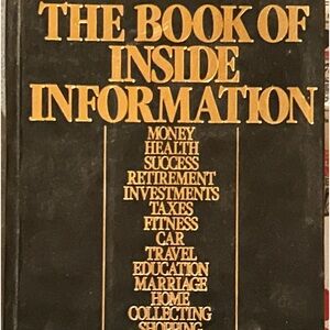 The Book Of Inside Information Vintage Book 1987 Bottom Line Personal